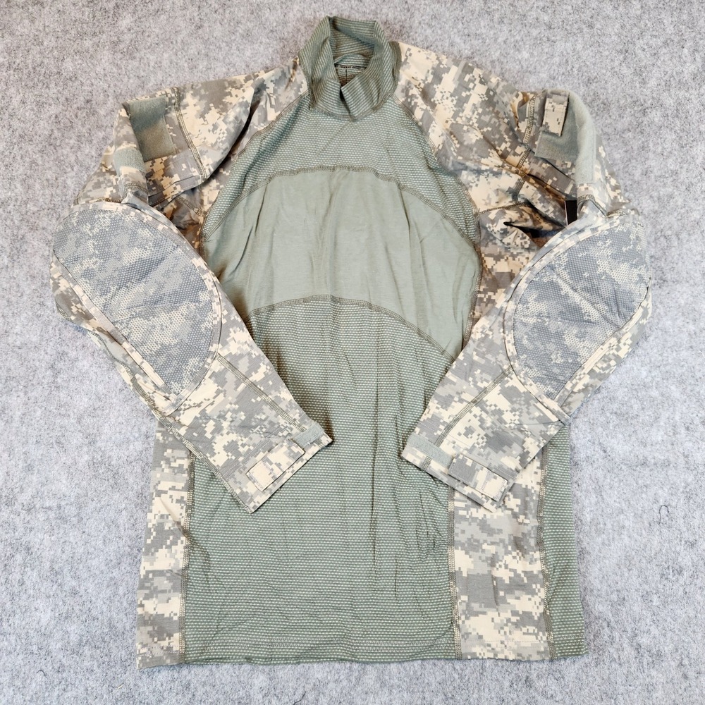 NWT Massif Army Combat Shirt Shirt Men L Green Flame Resistant Tactical Camo ACS